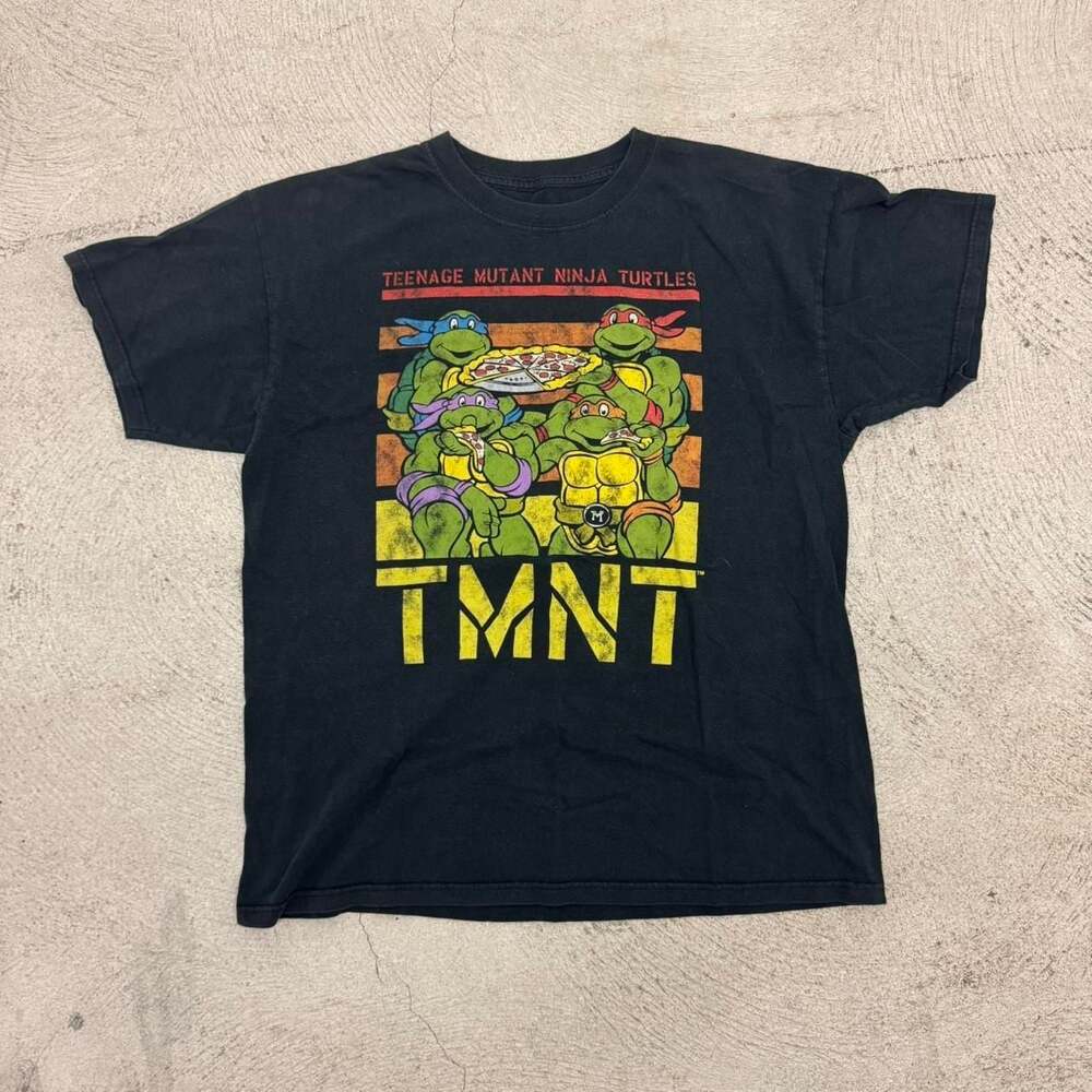 Teenage Mutant Ninja Turtles Retro Pizza Graphic Tee L Pizza Graphic Tee